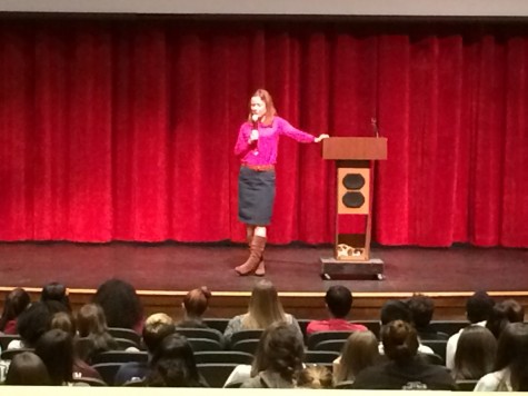 The Brennemans speak to the sophomore class