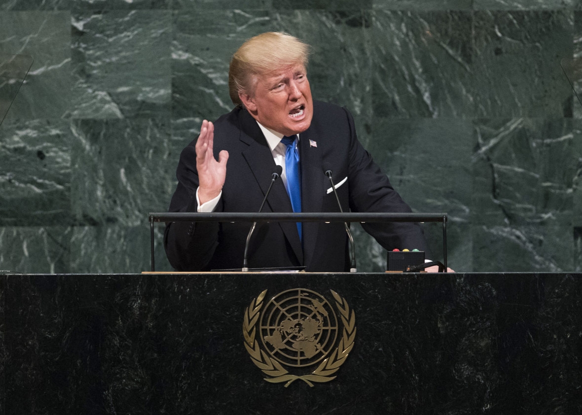 President Trump addresses the UN General Assembly