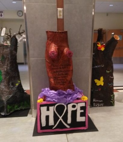 NHS Sculpture students display their unique trees