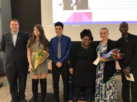 Eight students are inducted into Quill and Scroll
