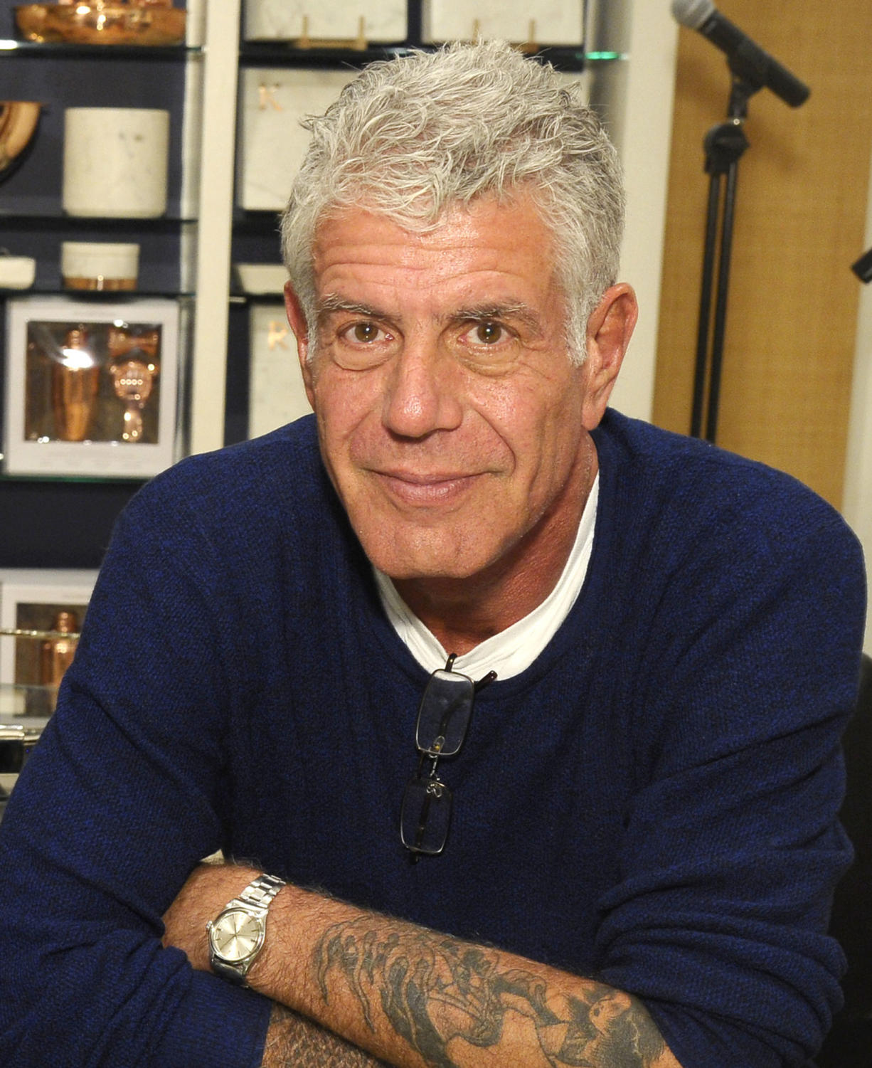 NEW YORK, NY - DECEMBER 02: Anthony Bourdain attends Hey New York: Meet Anthony Bourdain + Eric Ripert book signing event for his book