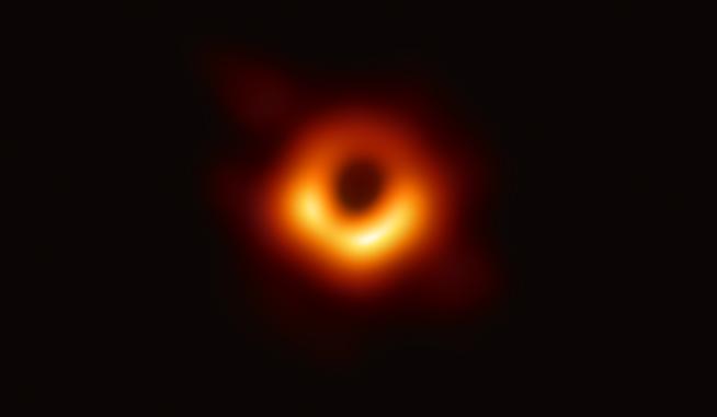 We are seeing the first ever picture of a black hole