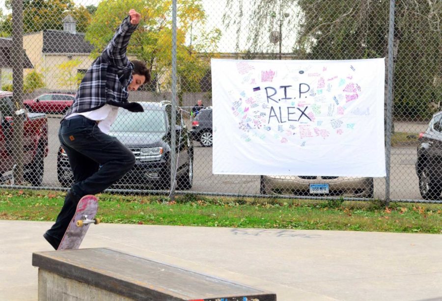 Steve Hayden, of Stratford, does a trick at Milford Skate Park, which was renamed the Alexander Jordan Jamieson Memorial Skate Park at an event held in honor of him in Milford, Conn., on Saturday Oct. 12, 2019. AJ was a popular Milford teen who committed suicide earlier this year due to depression. Some of the event highlights included live music, night skating, food trucks and advocates for help dealing with depression and suicidal thoughts.