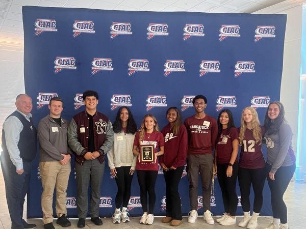 Greyhound Nation seniors from left, Jack DeBisschop, Kevin Cestari, Bella Gilchrist, Haile Ortega-Delgado, Charisma Gardner, Jason Costa, Allanis Higgins, Ainsley Kenney, and Leah Chatfield.
